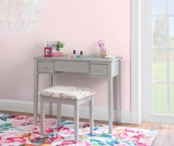 Butterfly Mirror Vanity Set With Stool -Storage supplies store 810389544 B0 1