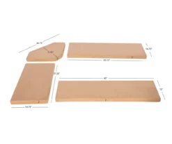 Beige Microfiber Cushion Set For Breakfast Nook 27 Beige Microfiber Cushion Set For Breakfast Nook -Storage supplies store 810389546 A8