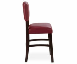 Faux Leather & Wood High Back Bar/ Counter Stools -Storage supplies store 810389552 2