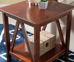 Rockford Antique Tobacco End Table -Storage supplies store 810389562 B8