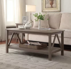 Rockford Rustic Gray Coffee Table -Storage supplies store 810389565 2 1