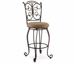 Gathered Back Swivel Bar/ Counter Stools -Storage supplies store 810389572 1