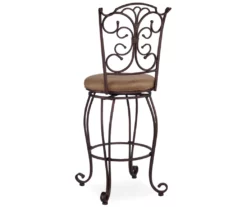 Gathered Back Swivel Bar/ Counter Stools -Storage supplies store 810389572 3