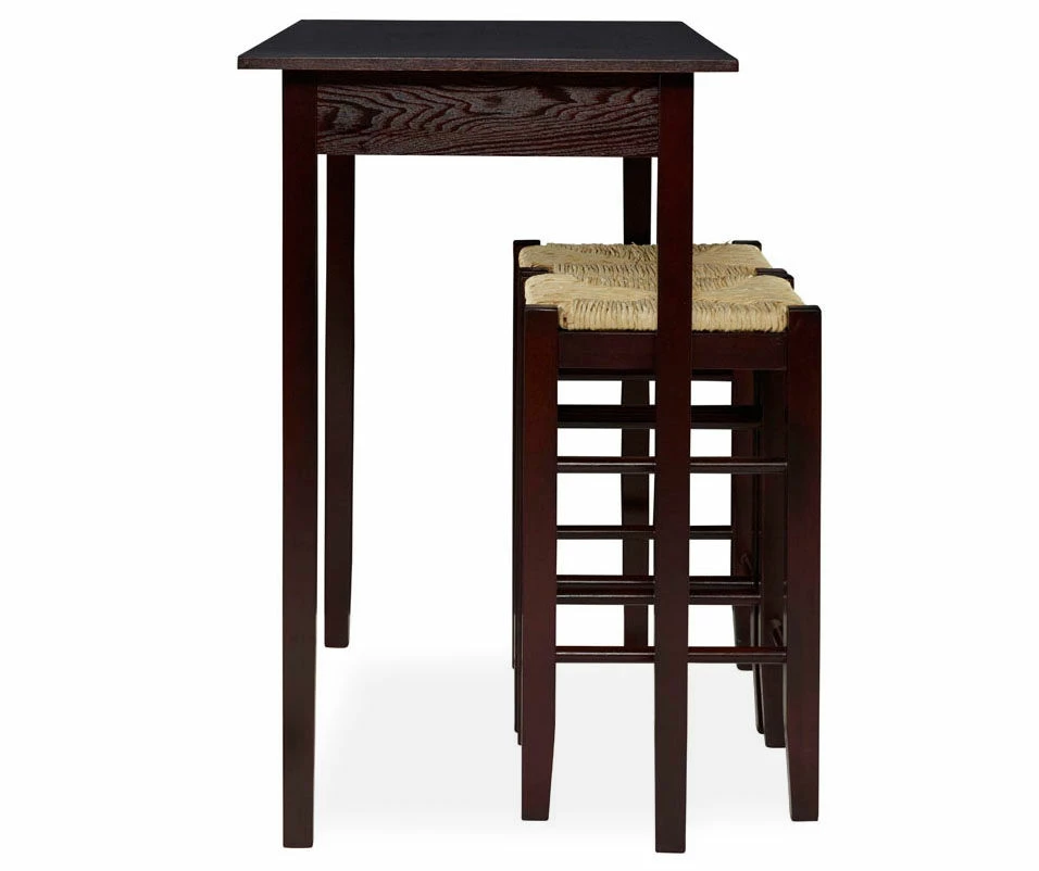 Colton 3-Piece Pub Table Set With Rush Stools 5 Colton 3-Piece Pub Table Set With Rush Stools - Image 3