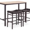 Max Brown & Blonde 3-Piece Pub Table Set -Storage supplies store 810389575 1