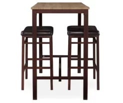 Max Brown & Blonde 3-Piece Pub Table Set -Storage supplies store 810389575 2