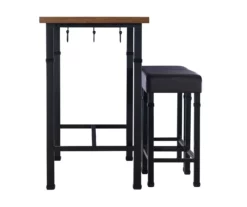 Luke Industrial 3-Piece Pub Table Set With Hooks 17 Luke Industrial 3-Piece Pub Table Set With Hooks -Storage supplies store 810389576 A1 2