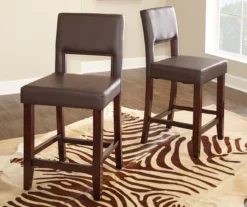 Faux Leather High Back Bar/ Counter Stools -Storage supplies store 810389578 4