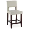 24" White Open Back Counter Stool -Storage supplies store 810389579 1
