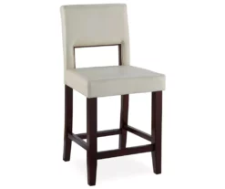24" White Open Back Counter Stool
