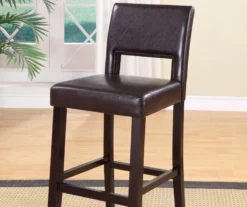 Faux Leather High Back Bar/ Counter Stools -Storage supplies store 810389581 1 1