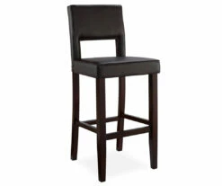 30" Brown Open Back Barstool