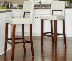 30" White Open Back Barstool -Storage supplies store 810389582 1 1