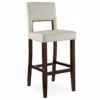 30" White Open Back Barstool -Storage supplies store 810389582 1
