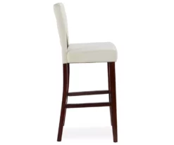 30" White Open Back Barstool -Storage supplies store 810389582 2