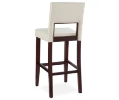30" White Open Back Barstool -Storage supplies store 810389582 3