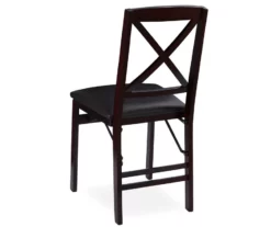 Espresso Cross Back Folding Chairs, 2-Pack -Storage supplies store 810389592 2