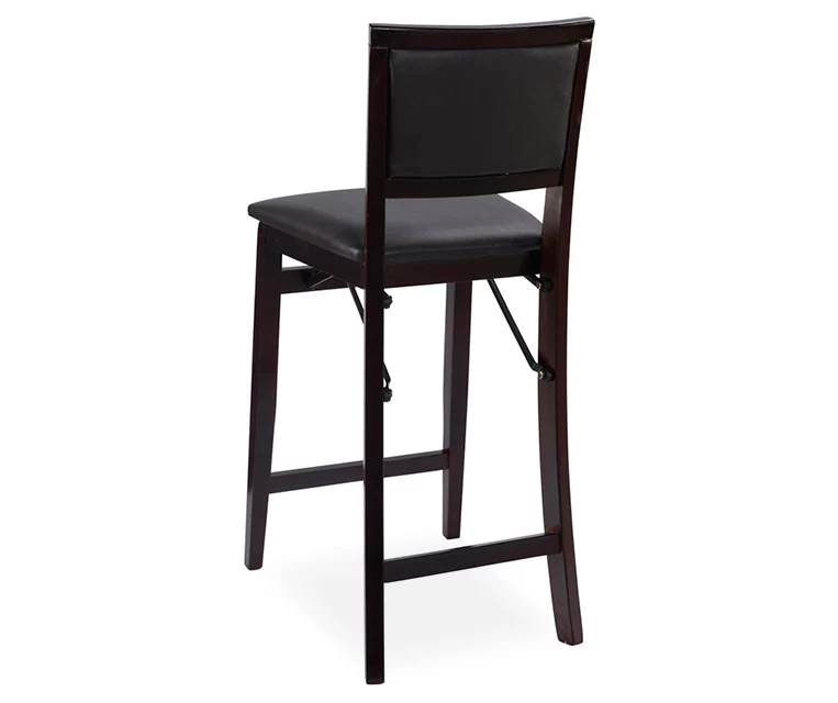 Espresso Padded Back Folding Bar/Counter Stools 6 Espresso Padded Back Folding Bar/Counter Stools - Image 4