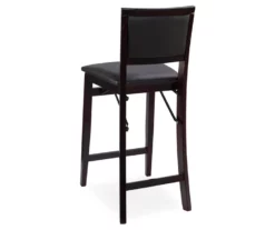 24" Espresso Padded Folding Counter Stool -Storage supplies store 810389593 2