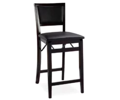 24" Espresso Padded Folding Counter Stool
