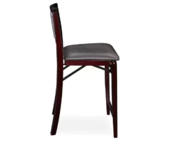 24" Espresso Padded Folding Counter Stool -Storage supplies store 810389593 3