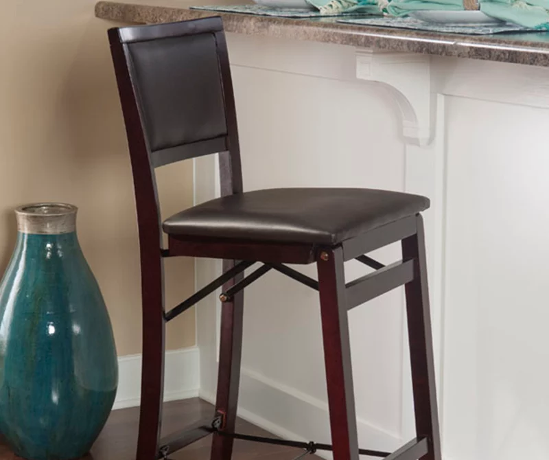 Espresso Padded Back Folding Bar/Counter Stools 5 Espresso Padded Back Folding Bar/Counter Stools - Image 3