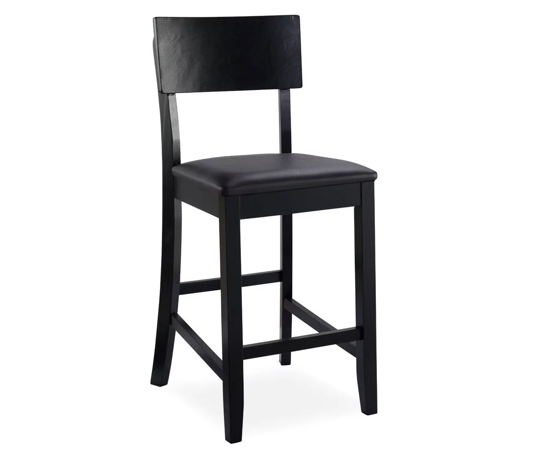 24" Black Contemporary Counter Stool 3 24" Black Contemporary Counter Stool