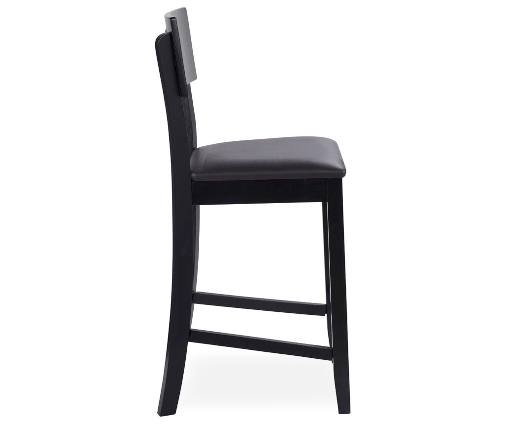 24" Black Contemporary Counter Stool 6 24" Black Contemporary Counter Stool - Image 4