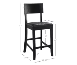 Contemporary Black Bar/ Counter Stools -Storage supplies store 810389596 A8