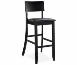 30" Black Contemporary Barstool