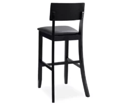 30" Black Contemporary Barstool -Storage supplies store 810389597 2