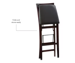 30" Espresso Padded Folding Barstool 12 30" Espresso Padded Folding Barstool -Storage supplies store 810389598 5