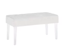 Marie Platinum Padded Glam Acrylic Bench -Storage supplies store 810389624 A0 1