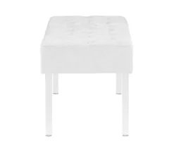 Marie Platinum Padded Glam Acrylic Bench -Storage supplies store 810389624 A1