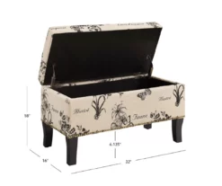 Claudia Botanical Storage Ottoman -Storage supplies store 810389625 A8