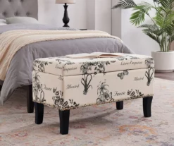 Claudia Botanical Storage Ottoman -Storage supplies store 810389625 B0 1
