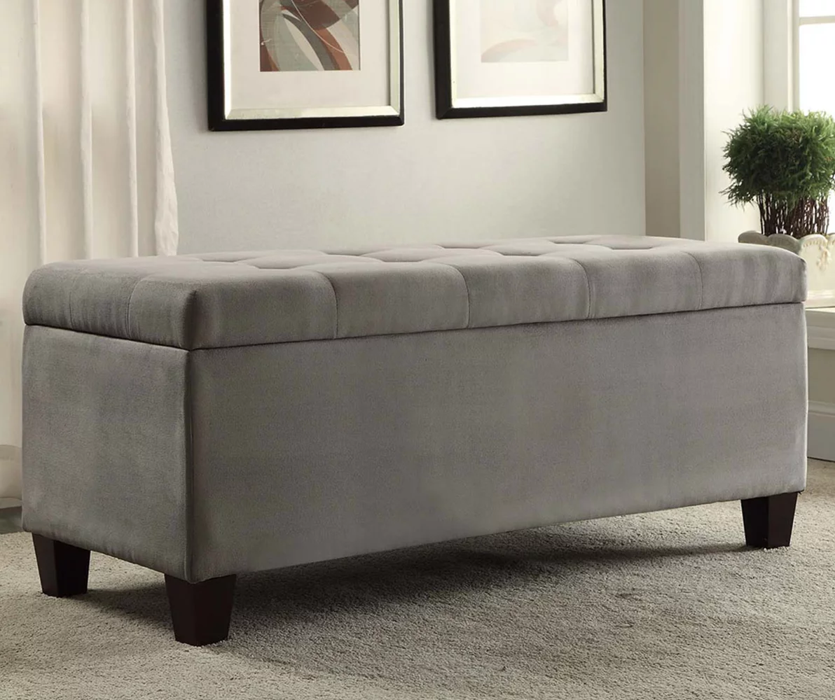 Erin Gray Padded Shoe Storage Ottoman 4 Erin Gray Padded Shoe Storage Ottoman - Image 2