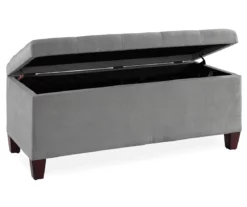 Erin Gray Padded Shoe Storage Ottoman 9 Erin Gray Padded Shoe Storage Ottoman -Storage supplies store 810389631 2