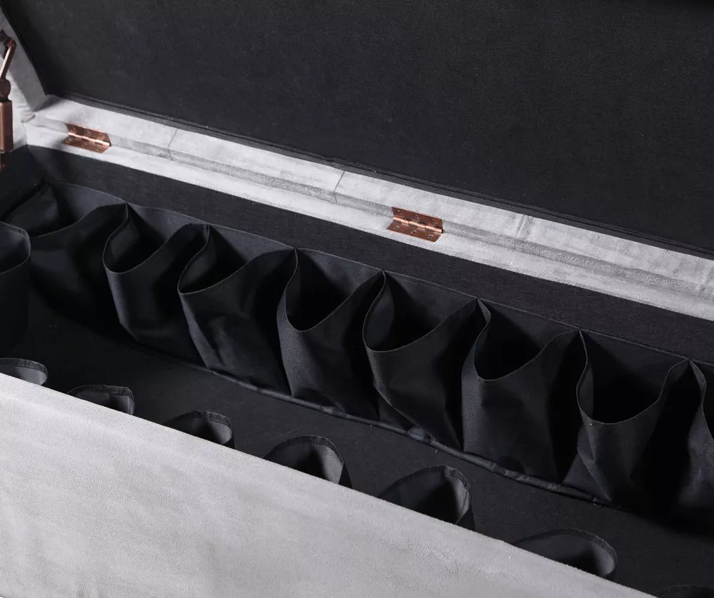 Erin Gray Padded Shoe Storage Ottoman 7 Erin Gray Padded Shoe Storage Ottoman - Image 5