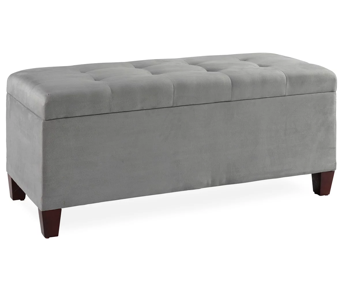 Erin Gray Padded Shoe Storage Ottoman 3 Erin Gray Padded Shoe Storage Ottoman