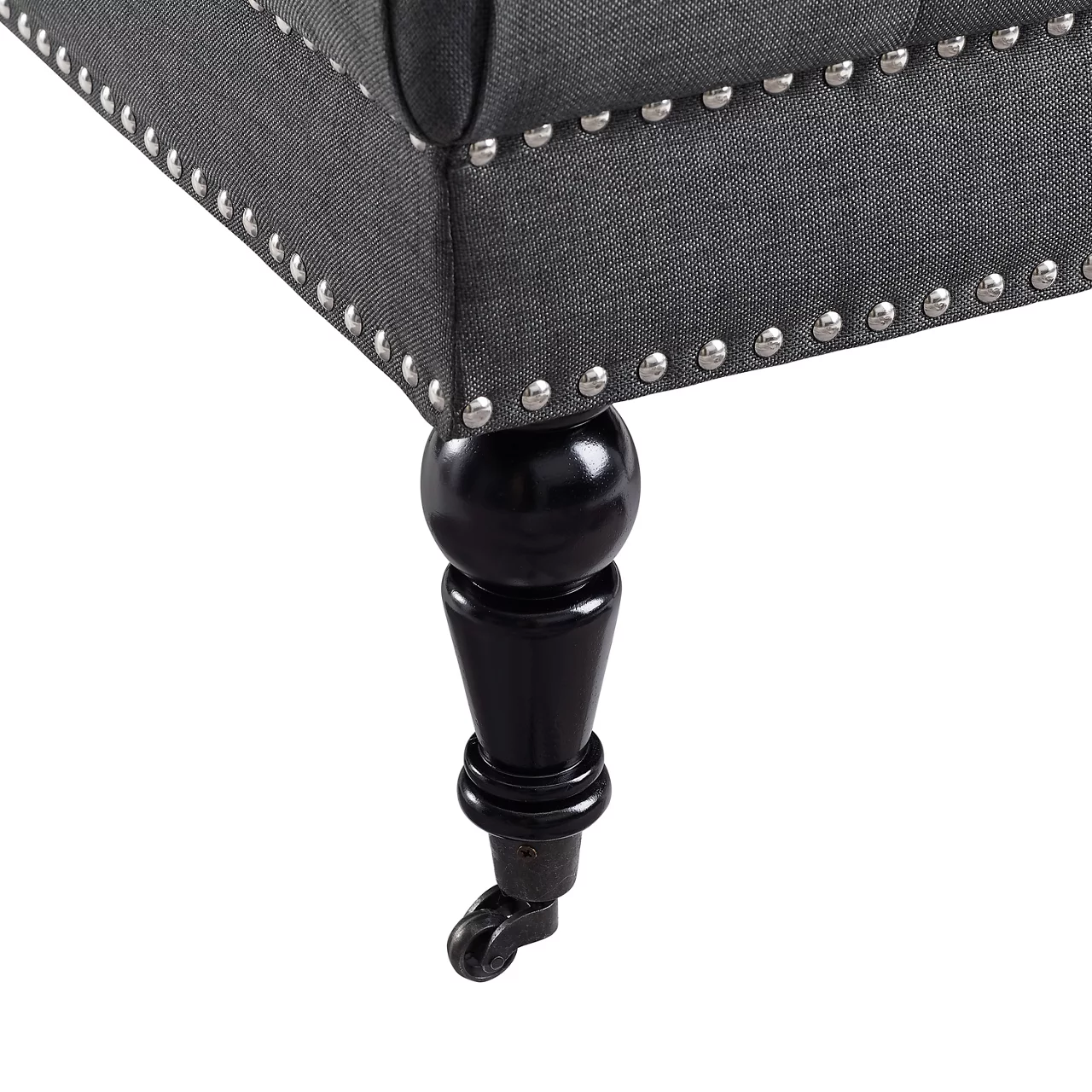 Claire Charcoal Square French Country Ottoman 5 Claire Charcoal Square French Country Ottoman - Image 3