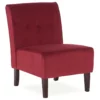 Hannah Red Armless Accent Chair