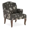 Gray Floral Bergere Armchair -Storage supplies store 810389649 2