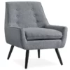 Sara Gray Flannel Mid-Century Accent Chair -Storage supplies store 810389651 5