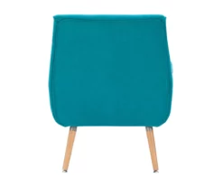 Sara Blue Flannel Mid-Century Accent Chair -Storage supplies store 810389652 A0 5