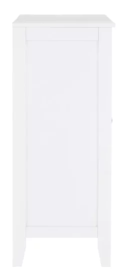 Ava White Geometric 2-Door Cabinet -Storage supplies store 810389656 4