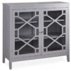 Ava Gray Geometric 2-Door Cabinet