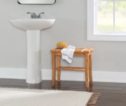 18" Pierce Bamboo Bathroom Stool 16 18" Pierce Bamboo Bathroom Stool -Storage supplies store 810389685 B0 1