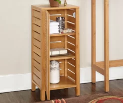 Pierce Bamboo Single Door Floor Cabinet -Storage supplies store 810389686 4