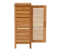Pierce Bamboo Single Door Floor Cabinet -Storage supplies store 810389686 A2 1